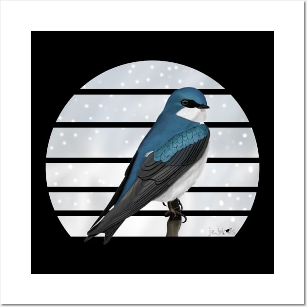 Tree Swallow Bird Illustration Wall Art by jzbirds